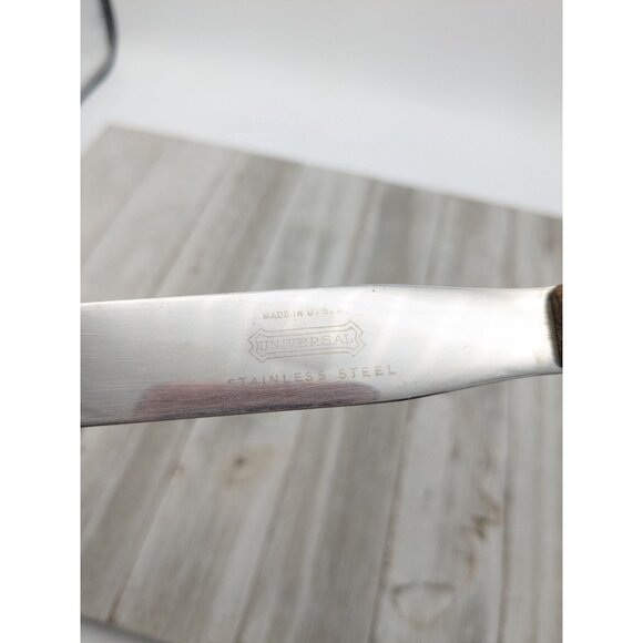 Vintage Universal Stainless Steel Spatula Cake Icing Wood Handle 9" - Picture 7 of 9